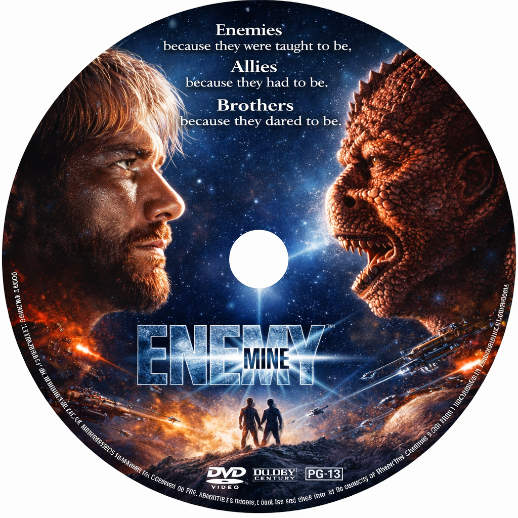 ENEMY MINE (1985) Dennis Quaid Louis Gossett Jr. - Public Domain Movie DVD NO CASE