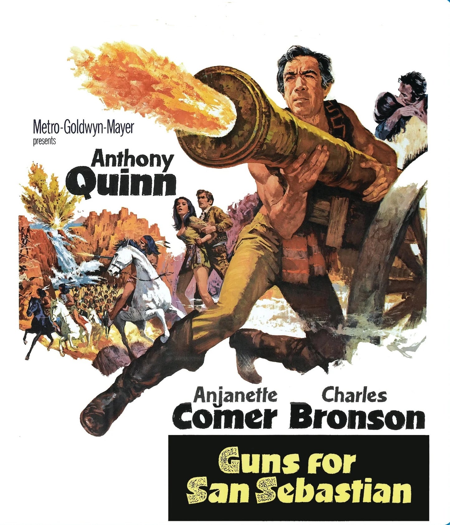 GUNS FOR SAN SABASTIAN (1968) Anthony Quinn,Anjanette Comer,Charles Bronson,Sam Jaffe - RARE DELETED  DVD NO CASE