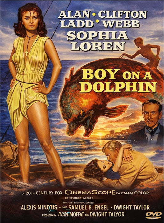 BOY ON A DOLPHIN  (1957) Sophia Loren, Alan Ladd - DVD-Public Domain DVD NO CASE