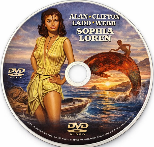 BOY ON A DOLPHIN  (1957) Sophia Loren, Alan Ladd - DVD-Public Domain DVD NO CASE