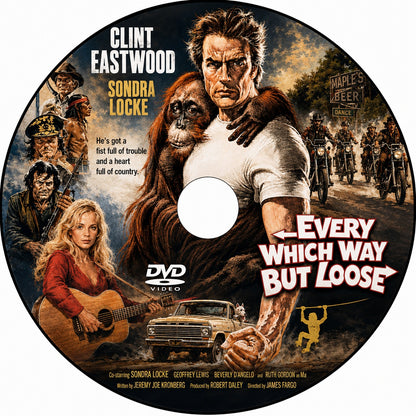 EVERY WHICH WAY BUT LOOSE (1978)  Clint Eastwood – Philo Beddoe - Sondra Locke – Lynn Halsey-Taylor Geoffrey Lewis – Orville Boggs Beverly D'Angelo – Echo Ruth Gordon - Public Domain Movie DVD NO CASE