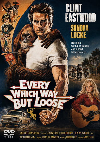 EVERY WHICH WAY BUT LOOSE (1978)  Clint Eastwood – Philo Beddoe - Sondra Locke – Lynn Halsey-Taylor Geoffrey Lewis – Orville Boggs Beverly D'Angelo – Echo Ruth Gordon - Public Domain Movie DVD NO CASE