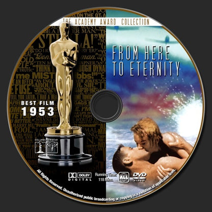 FROM HERE TO ETERNITY (1953) Burt Lancaster,Montgomery Clift,Deborah Kerr,Donna Reed,Frank Sinatra - DVD Public Domain DVD NO CASE
