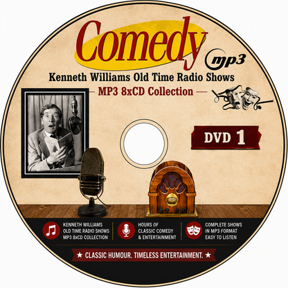 Kenneth Williams  Old Time Radio Shows MP3 X8 CD Collection