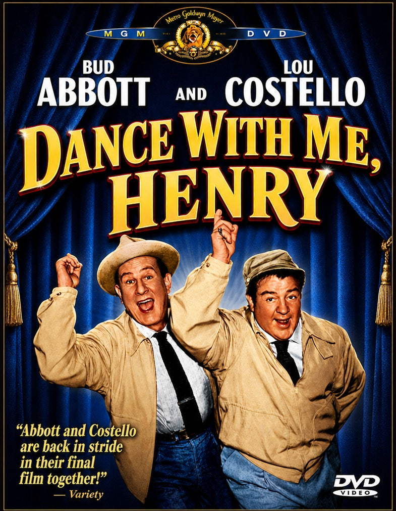 DANCE WITH ME, HENRY (1956) Bud Abbott, Lou Costello, Gigi Perreau and Mary Wickes - Public Domain Movie DVD NO CASE
