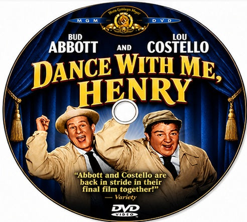 DANCE WITH ME, HENRY (1956) Bud Abbott, Lou Costello, Gigi Perreau and Mary Wickes - Public Domain Movie DVD NO CASE
