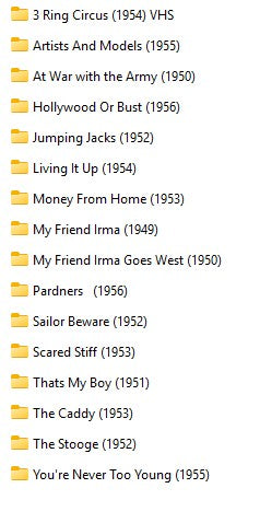 DEAN MARTIN & JERRY LEWIS COLLECTION - 63 MOVIE COLLECTION &111 RADIO SHOWS ON ONE  PLUG & PLAY USB