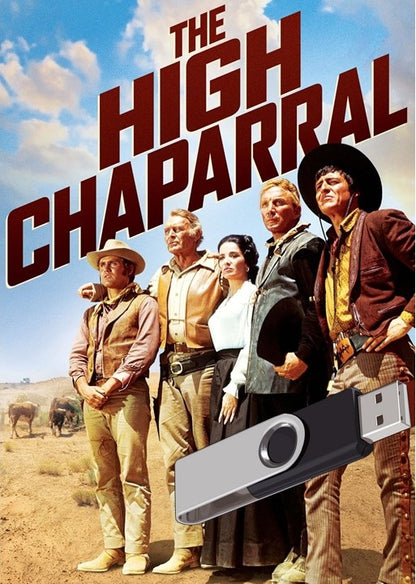 THE HIGH CHAPARRAL - COMPLETE TV SERIES - PUBLIC DOMAIN ON USB ONLY