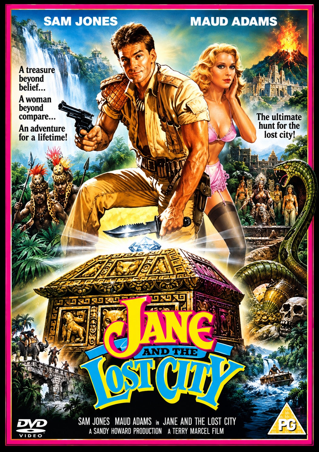 JAYNE AND THE LOST CITY (1987) DVD Maud Adams, Jasper Carrot - PUBLIC DOMAIN DVD NO CASE