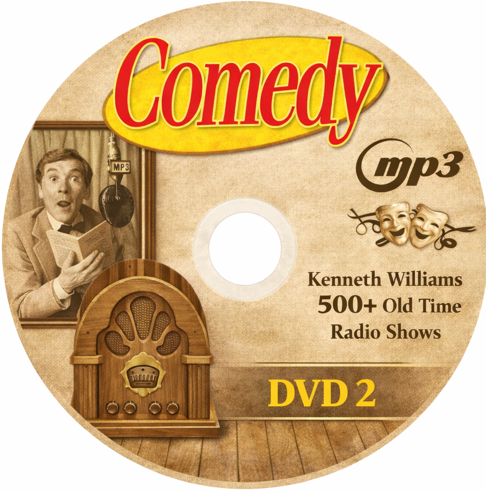 Kenneth Williams Collection of 500+Old Time Radio Shows  MP3 X3 DVDROMs