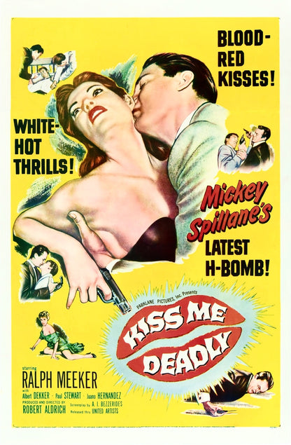 KISS ME DEADLY (1955) Ralph Meeker,Albert Dekker,Paul Stewart,Juano Hernandez - Public Domain DVD NO CASE RARE !