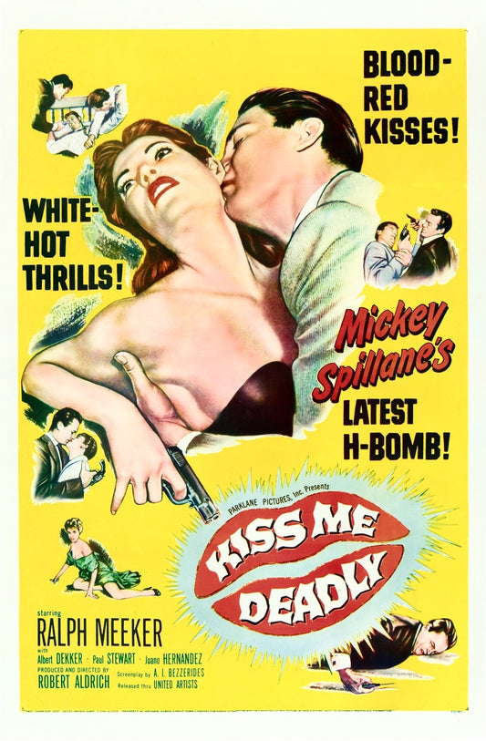 KISS ME DEADLY (1955) Ralph Meeker,Albert Dekker,Paul Stewart,Juano Hernandez - Public Domain DVD NO CASE RARE !