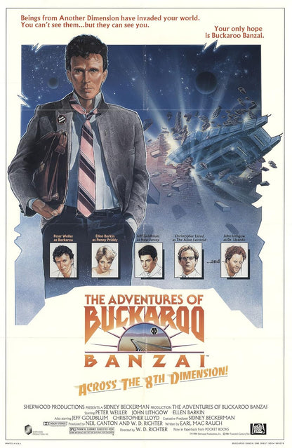 The Adventures of Buckaroo Banzai Across the 8th Dimension (1984) Peter Weller,John Lithgow,Ellen Barkin,Jeff Goldblum,Christopher Lloyd - Public Domain DVD NO CASE