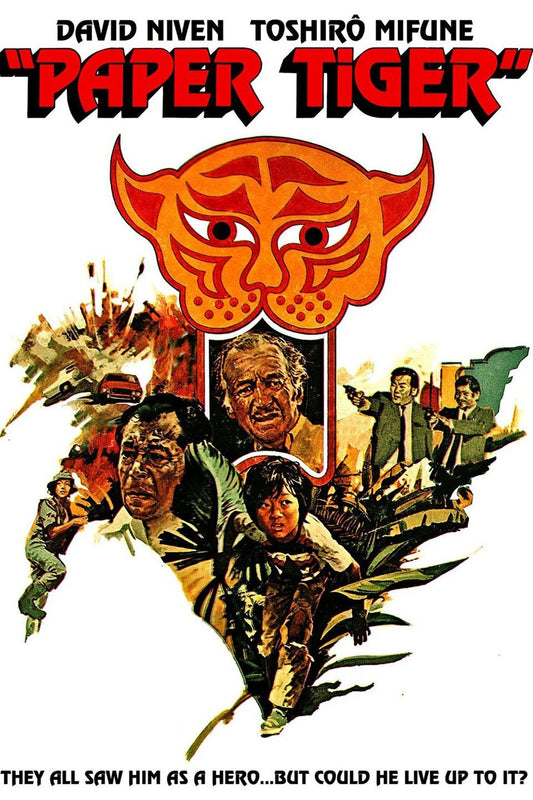 PAPER TIGER (1975) David Niven,Toshirō Mifune,Hardy Krüger,Kazuhito Ando - Public Domain DVD NO CASE RARE !