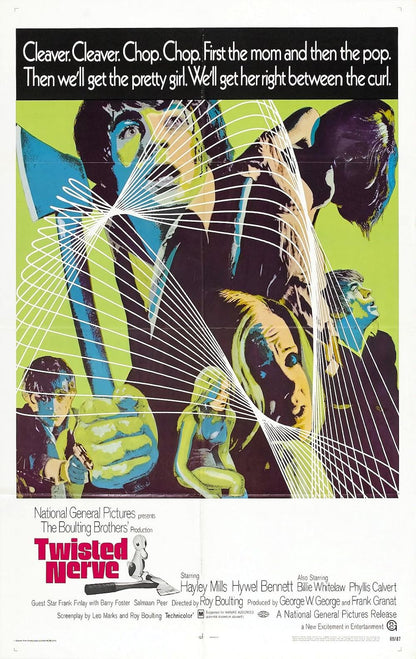 TWISTED NERVE (1968) Hayley Mills,Hywel Bennett,Billie Whitelaw,Phyllis Calvert,Frank Finlay - Public Domain DVD NO CASE RARE !