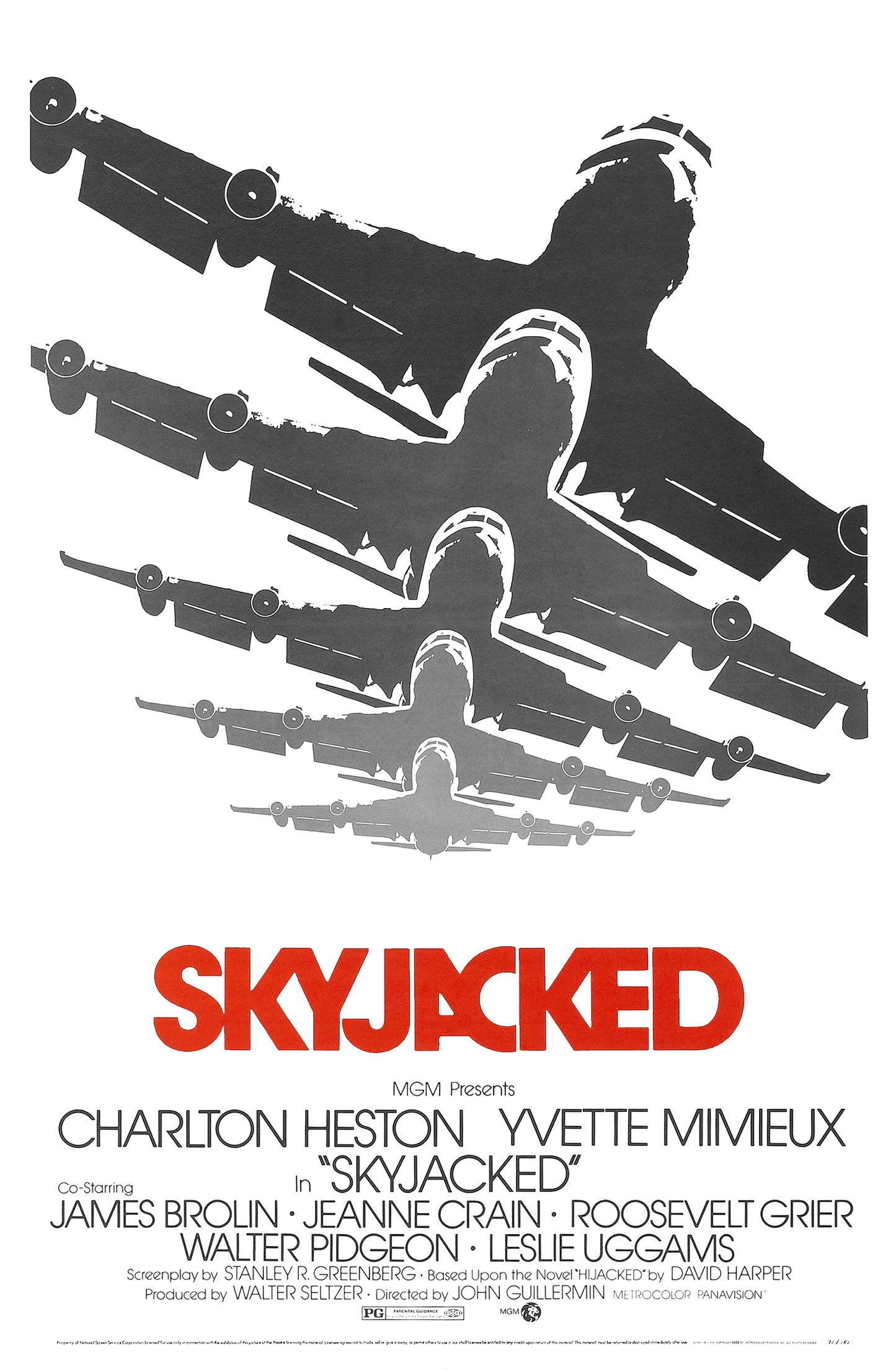 SKYJACKED (1972) Charlton Heston,Yvette Mimieux,James Brolin,Jeanne Crain,Walter Pidgeon - Public Domain DVD NO CASE