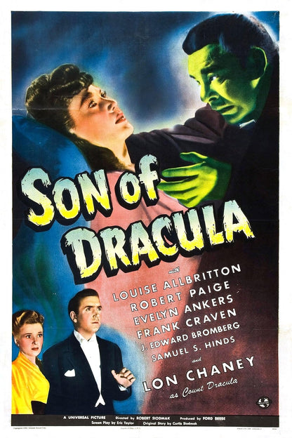 SON OF DRACULA (1943) Louise Allbritton, Lon Chaney Jr, Robert Paige - Public Domain Movie DVD NO CASE