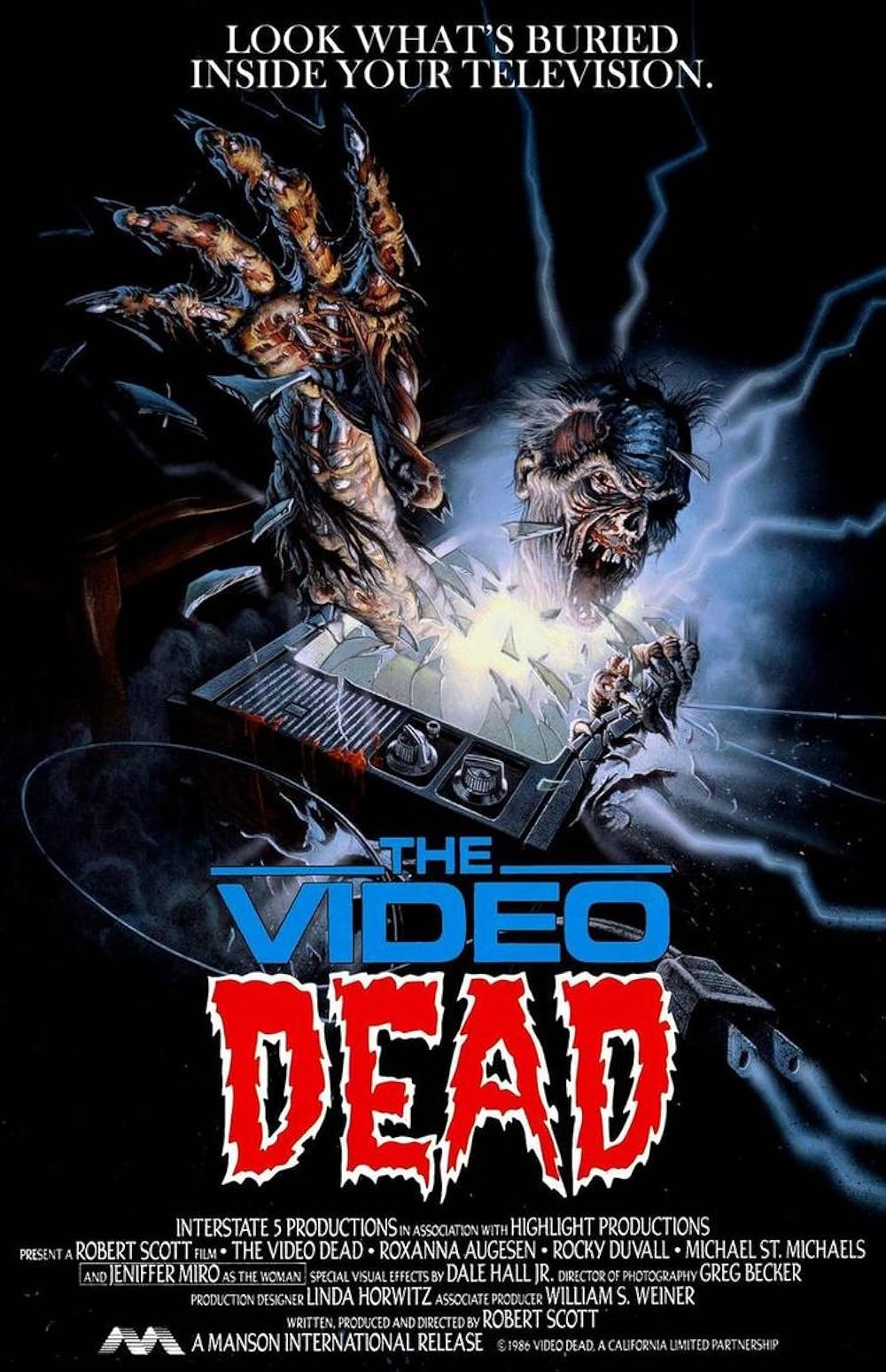 THE VIDEO DEAD (1987) Michael St. Michaels,Henry Jordan,Thaddeus Golas,Douglass Bel,Zoe Blair - DVD ONLY NO CASE