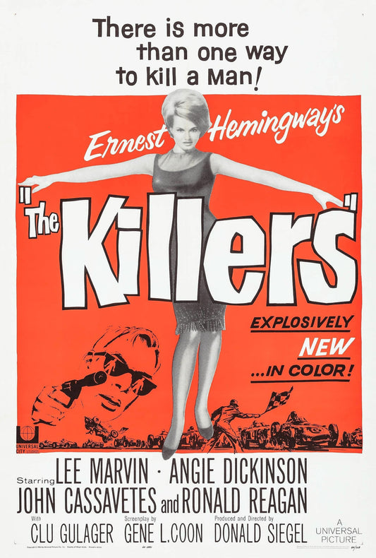 THE KILLERS (1964) Lee Marvin,Angie Dickinson,John Cassavetes,Ronald Reagan,Clu Gulager - Public Domain DVD NO CASE