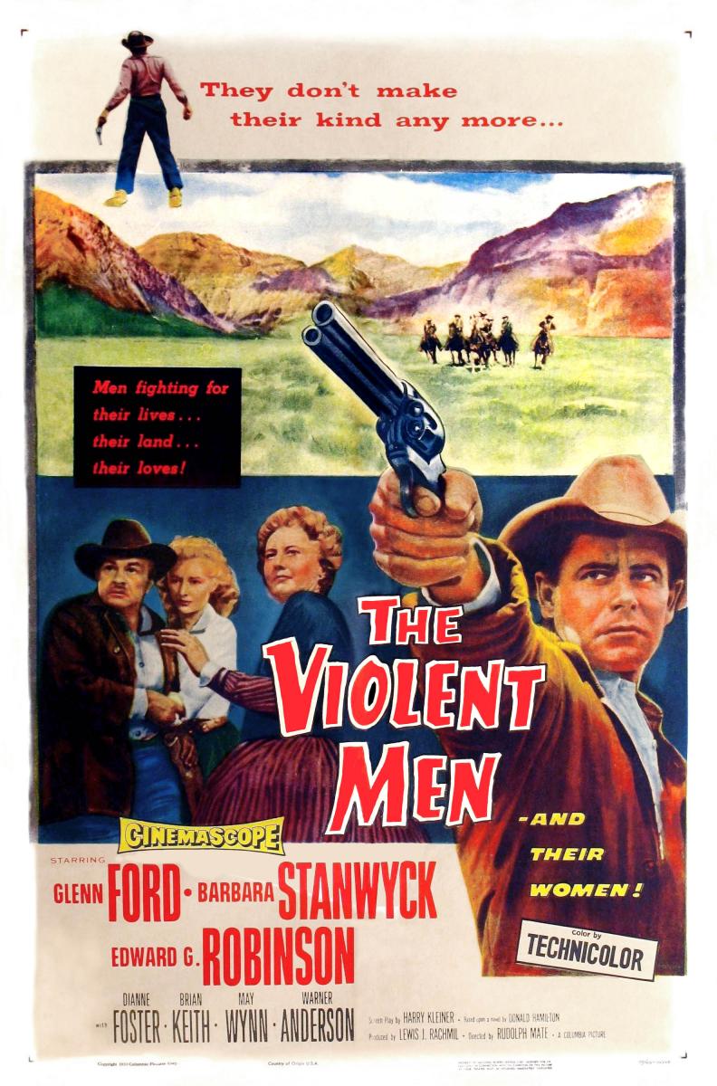 THE VIOLENT MEN (1955) - Glenn Ford,Barbara Stanwyck,EdwardG.Robinson - Public Domain DVD NO CASE