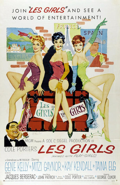 "LES GIRLS (1957) Gene Kelly,Mitzi Gaynor,Kay Kendall,Taina Elg - Public Domain DVD NO CASE