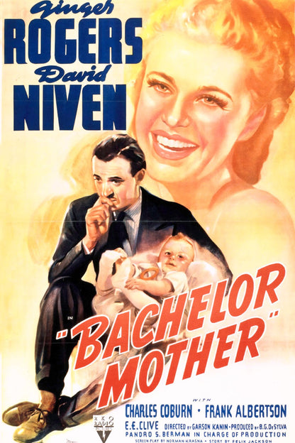 BACHELOR MOTHER (1939) Ginger Rogers,DavidNiven,Charles Coburn - DVD, Public Domain DVD NO CASE