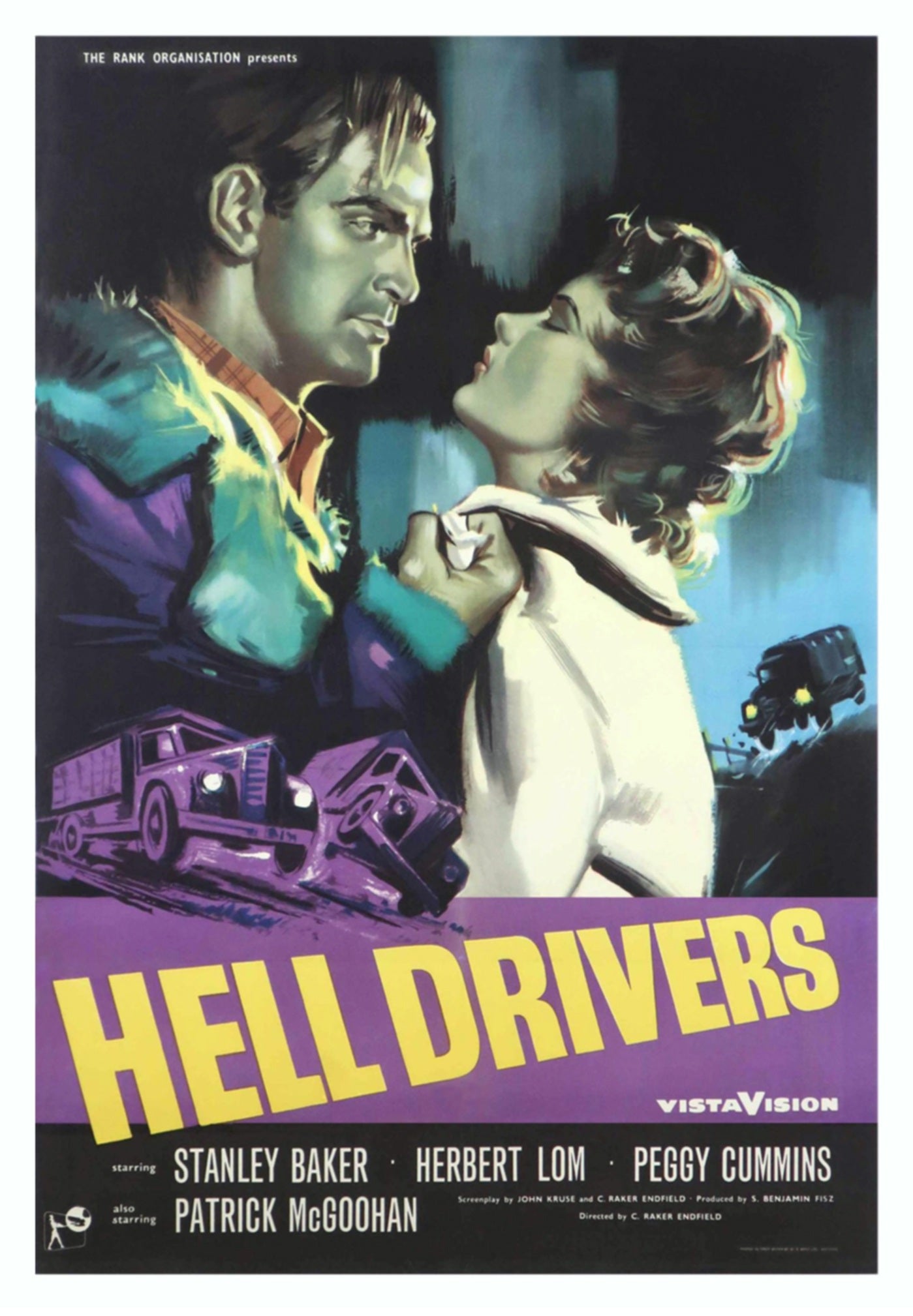 HELL DRIVERS  (1957) Stanley Baker,Peggy Cummings,Sid James,Jill Ireland,Alfie Bass,Herbert Lom - PUBLIC DOMAIN DVD ONLY NO CASE