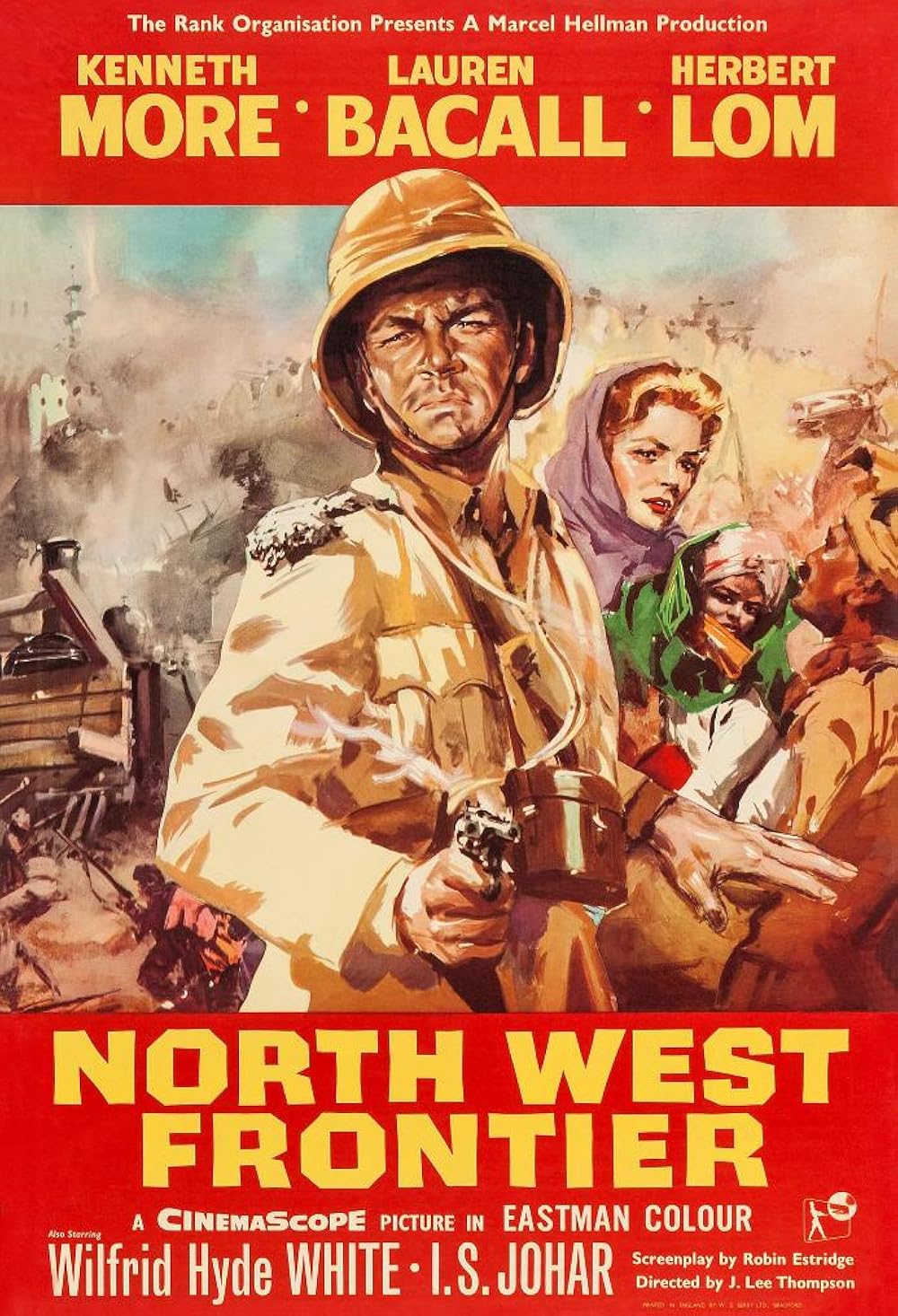 NORTH WEST FRONTIER (1959) Kenneth More,Lauren Bacall,Herbert Lom,Wilfrid Hyde-White, I. S. Johar&nbsp;Public Domain DVD NO CASE