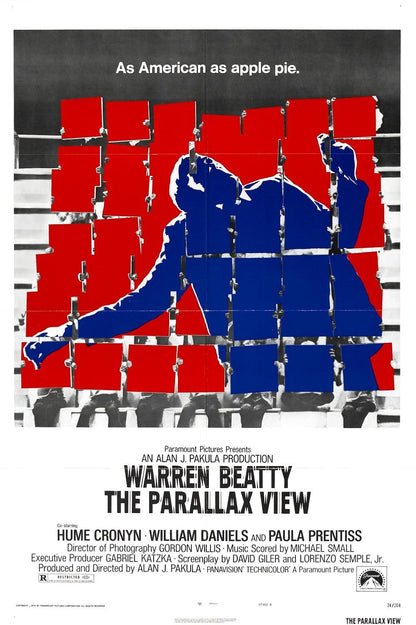 THE PARALLAX VIEW (1974) Warren Beatty,Hume Cronyn,William Daniels,Paula Prentiss - PUBLIC DOMAIN DVD ONLY NO CASE
