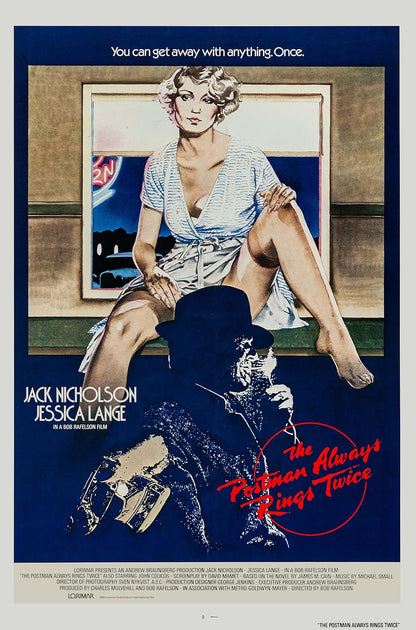 THE POSTMAN ALWAYS RING TWICE (1981)Jack Nicholson,Jessica Lange,Anjelica Huston Christopher Lloyd - VERY RARE DELETED TITLE ! - DVD NO CASE