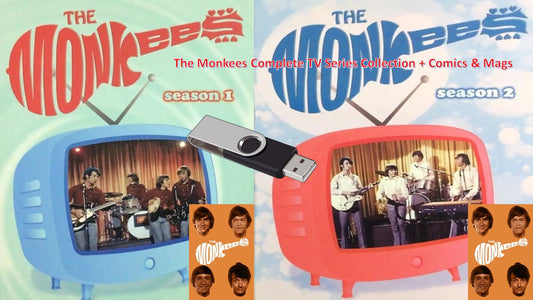 THE MONKEES COMPLETE TV SERIES + MONKEES MONTHLY MAG (USB)  David Jones,Micky Dolenz,Michael Nesmith,Peter Tork  - USB COLLECTION