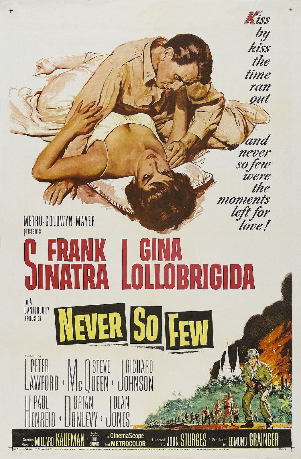 NEVER SO FEW (1959) Frank Sinatra - PUBLIC DOMAIN DVD ONLY NO CASE