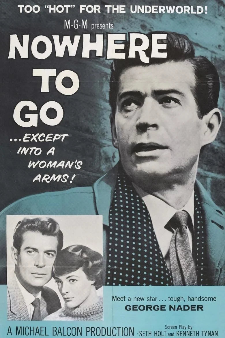 NOWHERE TO GO (1958) George Nader,Maggie Smith - Public Domain DVD NO CASE