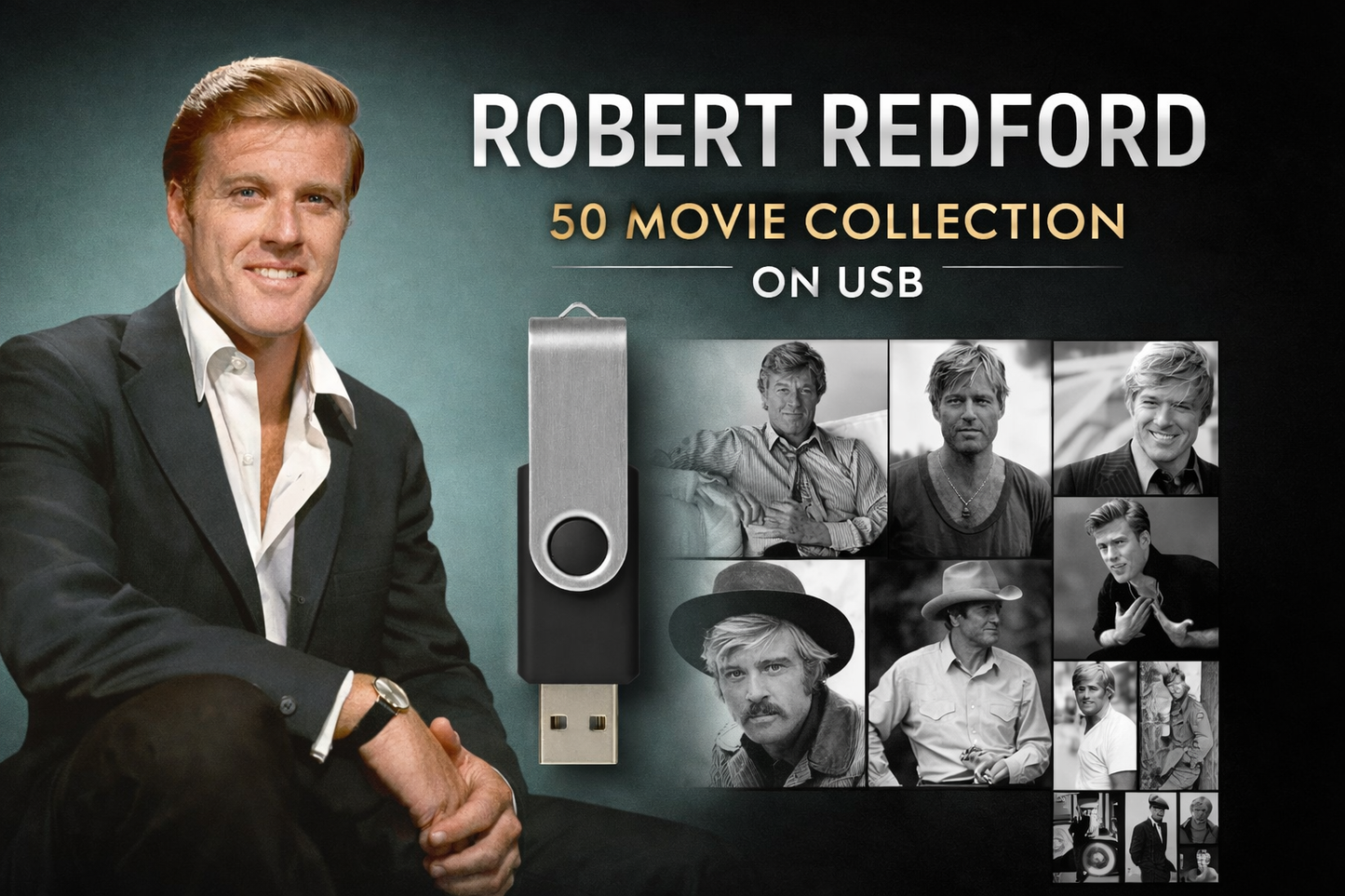 ROBERT REDFORD  - 50 MOVIE COLLECTION ON ONE USB