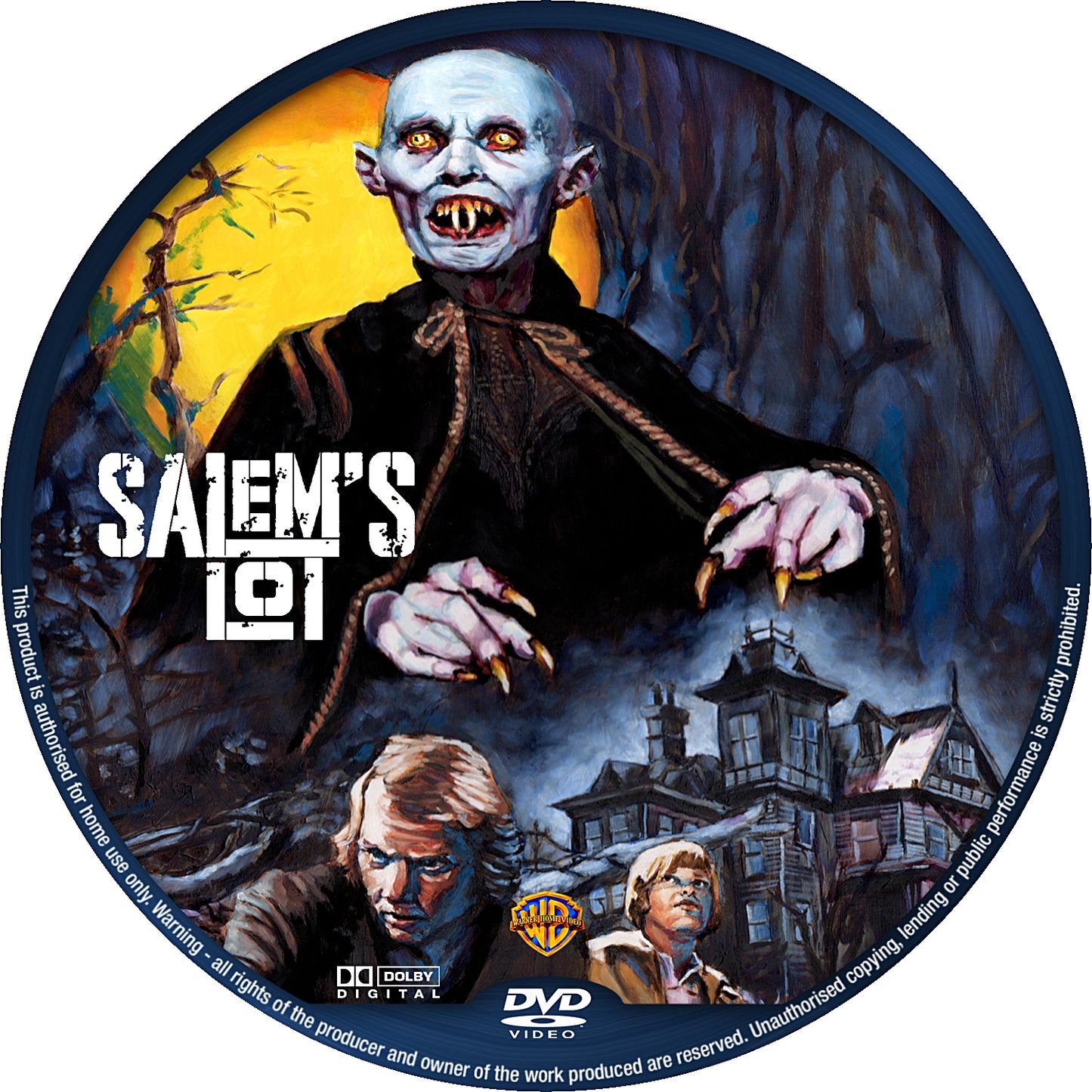 SALEM'S LOT (TV MINI SERIES) (1979) David Soul,James Mason,Lance Kerwin,Bonnie Bedelia,Lew Ayres - PUBLIC DOMAIN DVD ONLY NO CASE