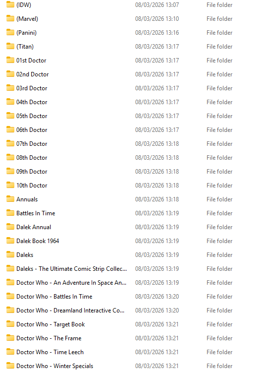 DR WHO MASSIVE RETRO COMICS MAGAZINE & ANNUALS COLLECTION CBZ 100GB Format ON USB