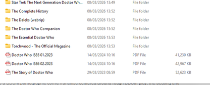 DR WHO MASSIVE RETRO COMICS MAGAZINE & ANNUALS COLLECTION CBZ 100GB Format ON USB