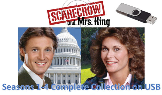 THE SCARECROW AND MRS KING COMPLETE SEASONS 1-4 (USB)  Kate Jackson,Bruce Boleitner,Beverly Garland,Mel Stewart, - USB COLLECTION
