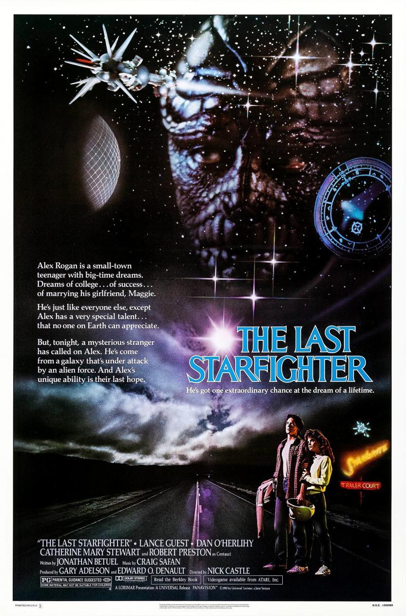 THE LAST STARFIGHTER (1984) Lance Guest,Dan O'Herlihy,Catherine Mary Stewart,Robert Preston - VERY RARE DELETED TITLE ! - Public Domain DVD NO CASE