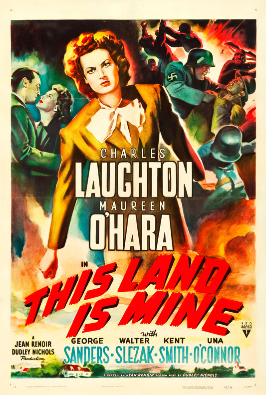 THIS LAND IS MINE (1943) Charles Laughton,Maureen O'Hara,George Sanders - RARE DVD ONLY NO CASE