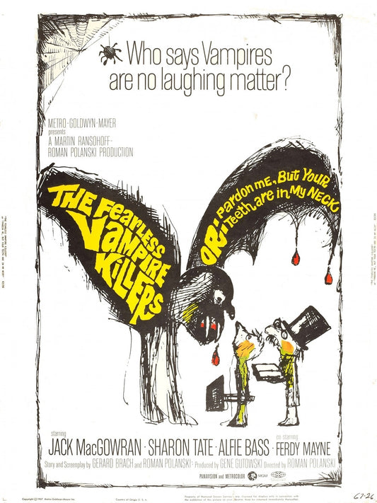 THE FEARLESS VAMPIRE KILLERS (1967) Jack MacGowran,Roman Polanski,Sharon Tate,Alfie Bass - Public Domain DVD NO CASE