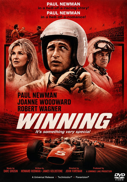 WINNING (1969) Paul Newman,Joanne Woodward,Robert Wagner - Public Domain DVD NO CASE
