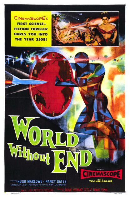 WORLD WITHOUT END (1956) Hugh Marlowe,Nancy Gates - Public Domain DVD NO CASE