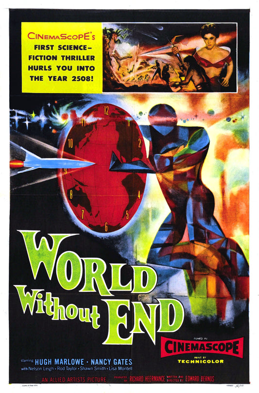 WORLD WITHOUT END (1956) Hugh Marlowe,Nancy Gates - Public Domain DVD NO CASE