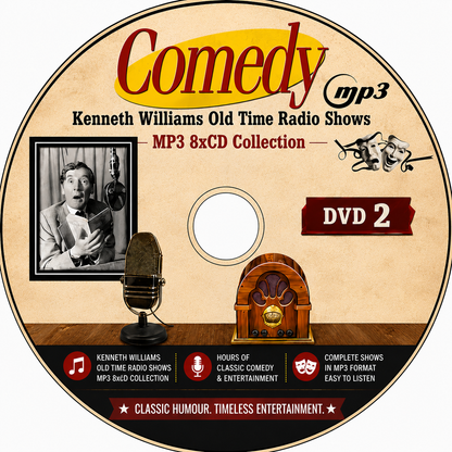 Kenneth Williams  Old Time Radio Shows MP3 X8 CD Collection