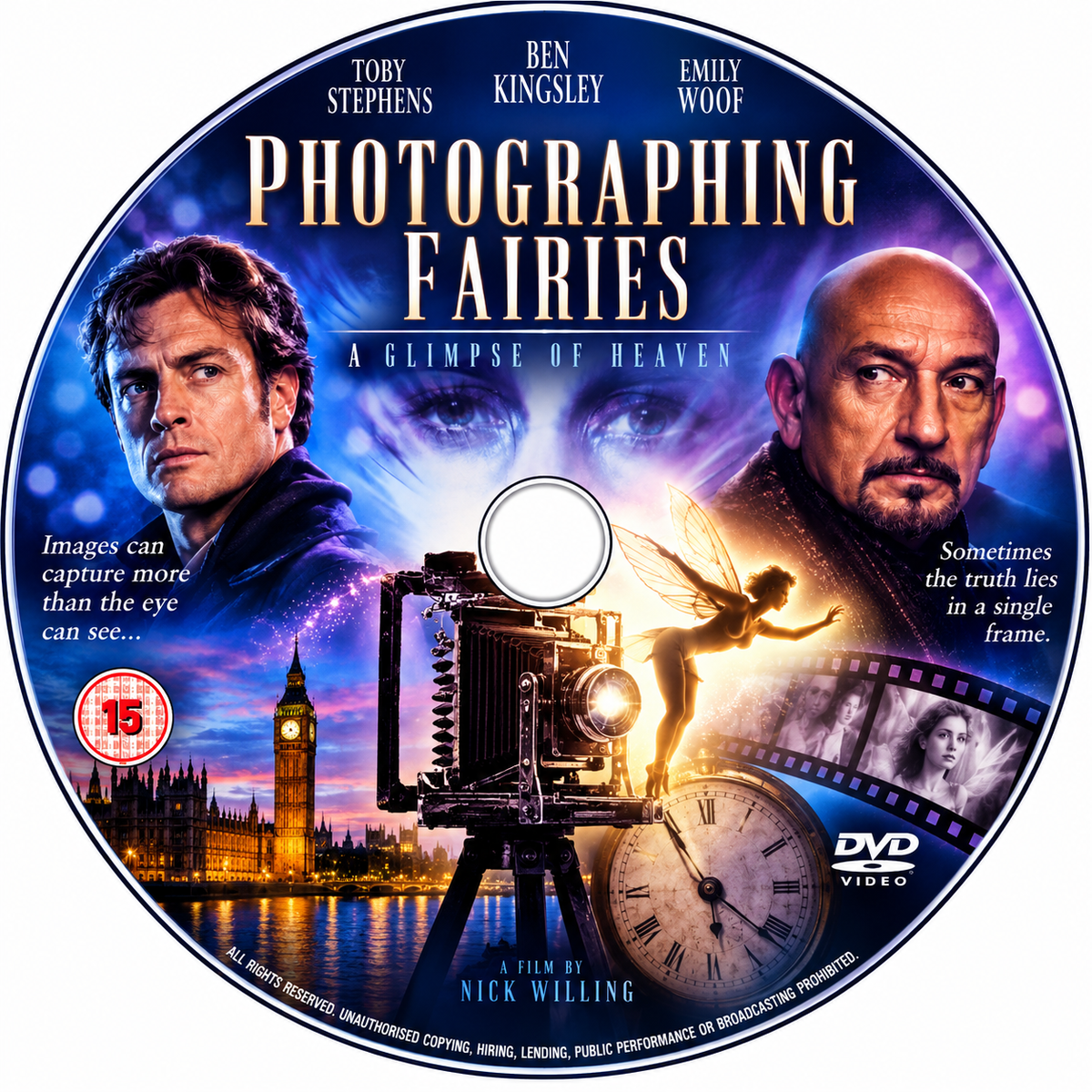 PHOTOGRAPHING FAIRIES (1997) Toby Stephens, Emily Woof, Ben Kingsley - Public Domain Movie DVD NO CASE