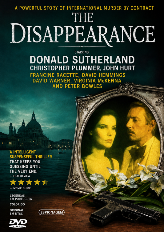 THE DISAPPEARANCE (1977) Donald Sutherland, Francine Racette, David Hemmings, John Hurt, David Warner, Virginia McKenna, Christopher Plummer - VERY RARE DELETED TITLE ! - DVD NO CASE