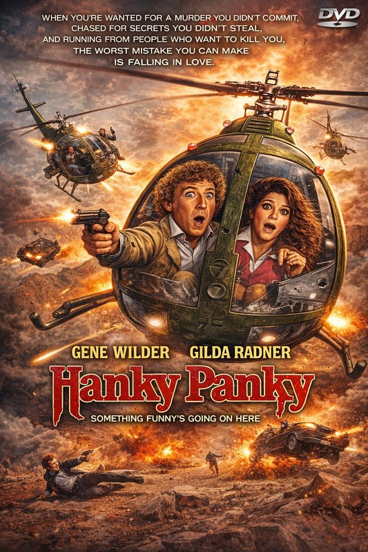 HANKY PANKY (1982) Gene Wilder Gilda Radner Kathleen Quinlan Richard Widmark Robert Prosky - Public Domain Movie DVD NO CASE