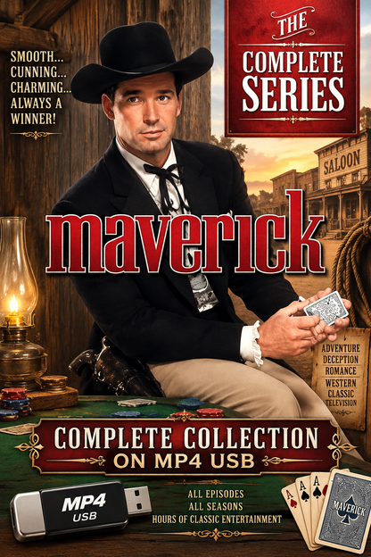 MAVERICK - COMPLETE TV SERIES - PUBLIC DOMAIN USB ONLY