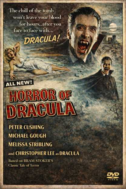 HORROR OF DRACULA (1958) Peter Cushing, Public Domain DVD NO CASE